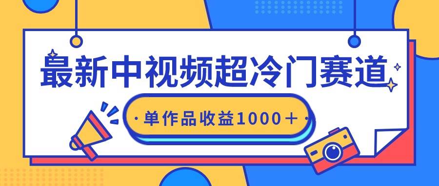 最新中视频超冷门赛道，轻松过原创，单条视频收益1000＋-伊恩资源网