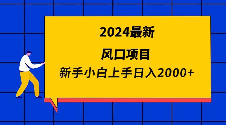 2024最新风口项目 新手小白日入2000+-伊恩资源网