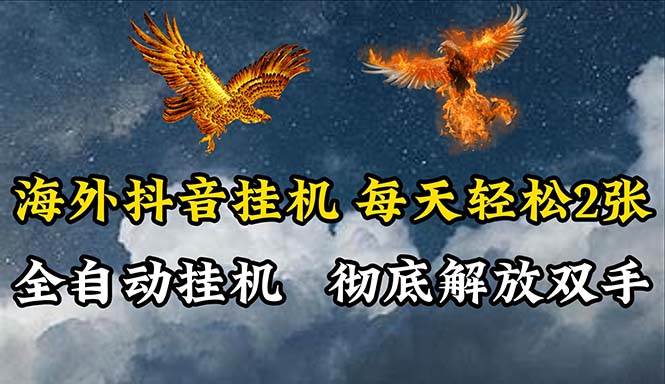 海外抖音挂机，全自动挂机，每天轻松两张-伊恩资源网