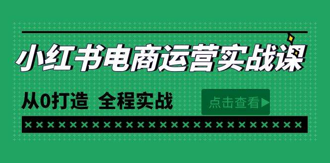 最新小红书·电商运营实战课，从0打造  全程实战（65节视频课）-伊恩资源网