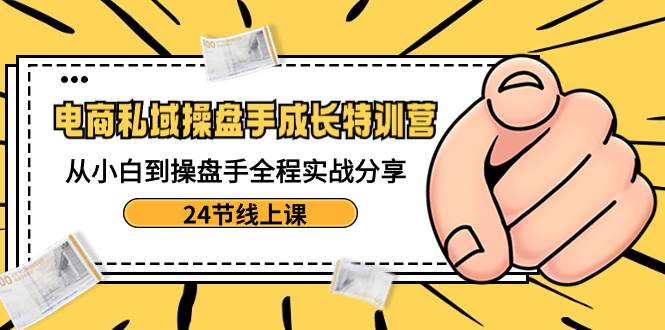 电商私域-操盘手成长特训营：从小白到操盘手全程实战分享-24节线上课-伊恩资源网