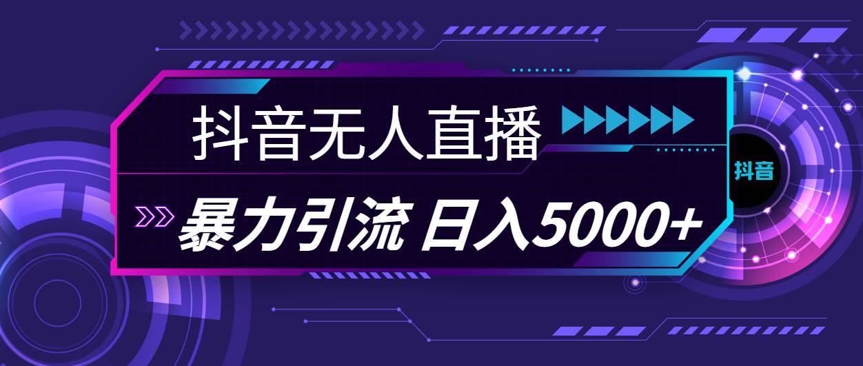 抖音无人直播，暴利引流，日入5000+-伊恩资源网