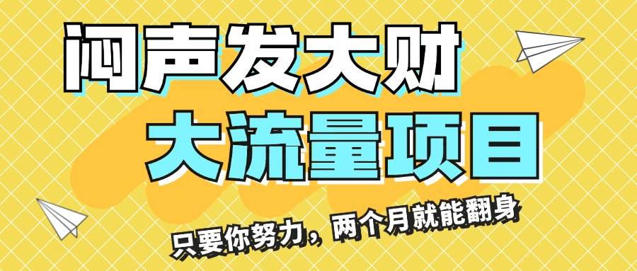 闷声发大财，大流量项目，月收益过3万，只要你努力，两个月就能翻身-伊恩资源网