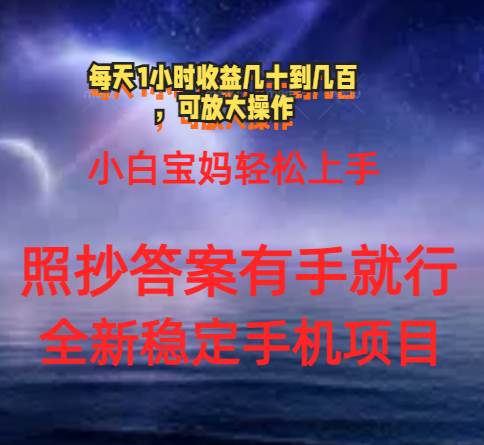 0门手机项目，宝妈小白轻松上手每天1小时几十到几百元真实可靠长期稳定-伊恩资源网