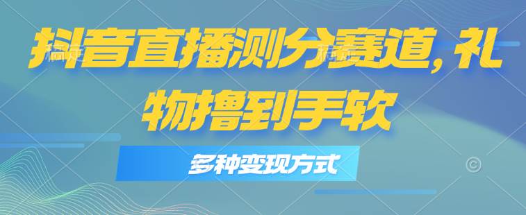 抖音直播测分赛道，多种变现方式，轻松日入1000+-伊恩资源网