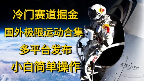 冷门赛道掘金，极限运动合集，多平台发布，小白简单操作-伊恩资源网