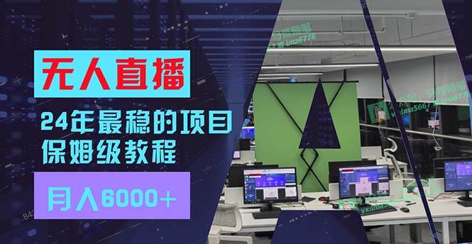 24年最稳项目“无人直播”玩法，每月躺赚6000+，有手就会，新手福音-伊恩资源网