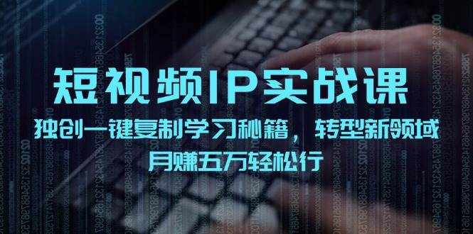 短视频 IP实战课，独创一键复制学习秘籍，转战新领域，月赚五万轻松行-伊恩资源网