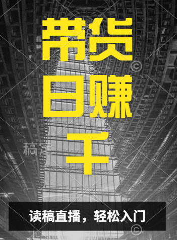 视频号技术直播带货， 会读稿就行，小白日入1000+-伊恩资源网