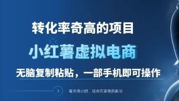 一单49.9，转化率奇高的项目，冷门暴利的小红书虚拟电商-伊恩资源网