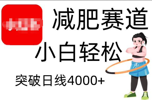 小红书减肥赛道，小白轻松日利润4000+-伊恩资源网