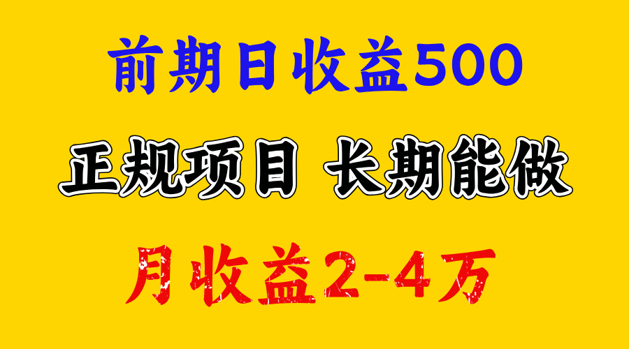 一天收益500+ 上手熟悉后赚的更多，事是做出来的，任何项目只要用心，必有结果-伊恩资源网