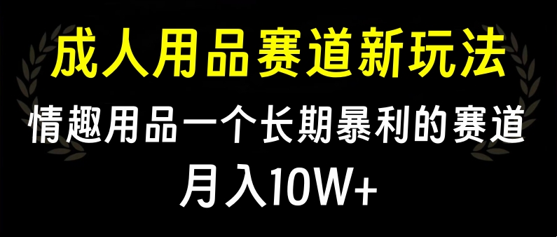 大人用品赛道新玩法，情趣用品一个长期暴利的赛道，月入10W+-伊恩资源网